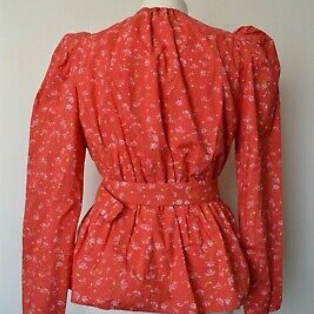 ZARA FLORAL ORANGE PRINT TOP - Picture 2 of 12